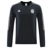 2021-22 Bayern Munich Black Round Neck Sweater Shirt