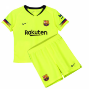 Kids Barcelona 2018-19 Away Soccer Shirt With Shorts