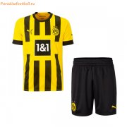 2022-23 Borussia Dortmund Kids Home Soccer Kits Shirt With Shorts