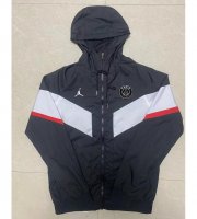 2022-23 PSG Black White Hoodie Winidbreaker Jacket