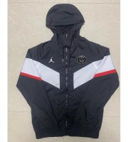 2022-23 PSG Black White Hoodie Winidbreaker Jacket