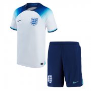 Kids England 2022 World Cup Home Soccer Kits Shirt With Shorts