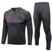 2022-23 PSG Grey Training Kits Sweatshirt with Pants