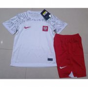 Kids 2022 FIFA World Cup Poland Home Soccer Kits Shirt With Shorts