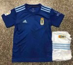 Kids Real Oviedo 2019-20 Home Soccer Shirt With Shorts