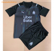 Kids Olympique de Marseille 2021-22 Goalkeeper Soccer Kits Shirt With Shorts