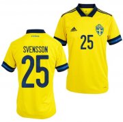 2020 EURO Sweden Home Soccer Jersey Shirt Gustav Svensson #25