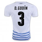 2016 Uruguay D. GODIN 3 Away Soccer Jersey
