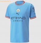 2022-23 Manchester City Home Soccer Jersey Shirt Player Version