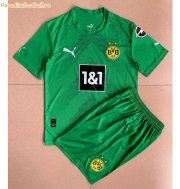 2022-23 Borussia Dortmund Kids Green Goalkeeper Soccer Kits Shirt With Shorts