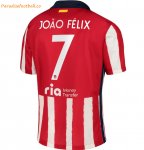 2020-21 Atlético Madrid Metropolitano Home Soccer Jersey Shirt with João Félix 7 printing