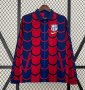 2024-25 Barcelona Blue Red Reversible Trench Coat Jacket