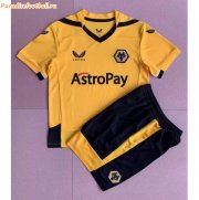 2022-23 Wolverhampton Wanderers Kids Home Soccer Kits Shirt With Shorts