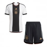 Kids Germany 2022 World Cup Home Soccer Kits Shirt With Shorts