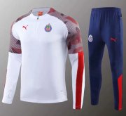 Kids 2020-21 Chivas White Sweatshirt and Pants Training Suits
