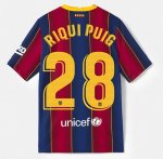 2020-21 Barcelona Home Soccer Jersey Shirt RIQUI PUIG #28