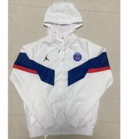 2022-23 PSG White Hoodie Winidbreaker Jacket