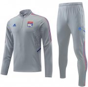 2022-23 Lyon Grey Training Kits Sweatshirt with Pants