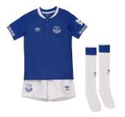Kids Everton 2018-19 Home Soccer Jersey Kit Shirt + Shorts + Socks