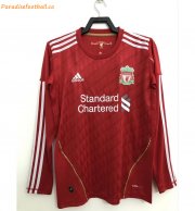 2010-11 Liverpool Retro Long Sleeve Home Soccer Jersey Shirt