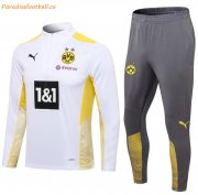 2021-22 Dortmund White Training Kits Sweatshirt with Pants