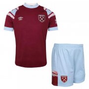 2022-23 West Ham United Kids Home Soccer Kits Shirt With Shorts