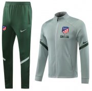 2020-21 Atletico Madrid Grey Tracksuits Jacket with Trousers