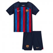 Kids Barcelona 2022-23 Home Soccer Kits Shirt With Shorts
