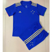 Kids Cruzeiro 2021-22 Home Soccer Kits Shirt With Shorts