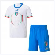 Kids Italy 2022-23 Italy Away Soccer Kits Shirt With Shorts
