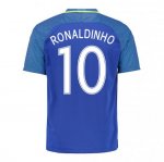 2016 Brazil Ronaldinho 10 Away Soccer Jersey