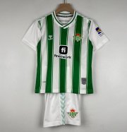 2023-24 Real Betis Kids Home Soccer Kits Shirt With Shorts