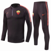 18-19 Roma Black Training Kit(Zipper Sweat Top Shirt+Trousers)