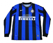 2009-2010 Inter Milan Retro Long Sleeve Home Soccer Jersey Shirt