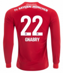 2019-20 Bayern Munich Long Sleeve Home Soccer Jersey Shirt Serge Gnabry #22