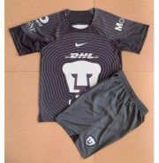 Kids UNAM 2022-23 Grey Goalkeeper Soccer Kits Shirt With Shorts