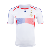 2006 France Retro Away White Soccer Jersey Shirt
