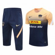 2020-21 UNAM Golden Navy Training Kits Capri Pants with Shirt