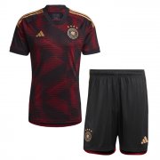 Kids Germany 2022 World Cup Away Soccer Kits Shirt With Shorts