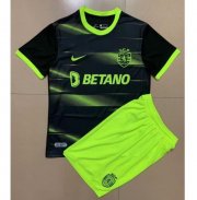Kids Sporting Lisbon 2022-23 Away Soccer Kits Shirt With Shorts