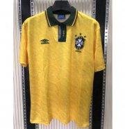 1991-93 Brazil Retro Home Soccer Jersey Shirt