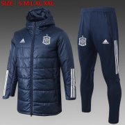 2020-21 Spain Navy Warn Coat Kits with Pants