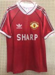 1990-92 Manchester United Retro Home Soccer Jersey Shirt