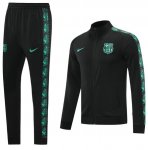 2020-21 Barcelona Black UCL Training Kits Jacket and Pants