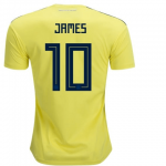 2018 World Cup Colombia #10 James Home Soccer Jersey Shirt
