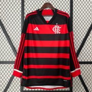 2024-25 Camisa Flamengo Long Sleeve Home Soccer Jersey Shirt