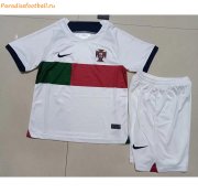 Kids Portugal 2022 FIFA World Cup Away Soccer Kits Shirt With Shorts