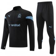 2022-23 Marseille Black Training Kits Sweatshirt with Pants