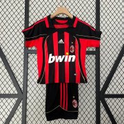 2006-07 AC Milan Kids Home Soccer Kits Shirt With Shorts
