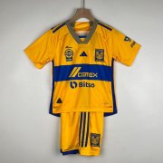 2023-24 Tigres UANL Kids Home Soccer Kits Shirt With Shorts